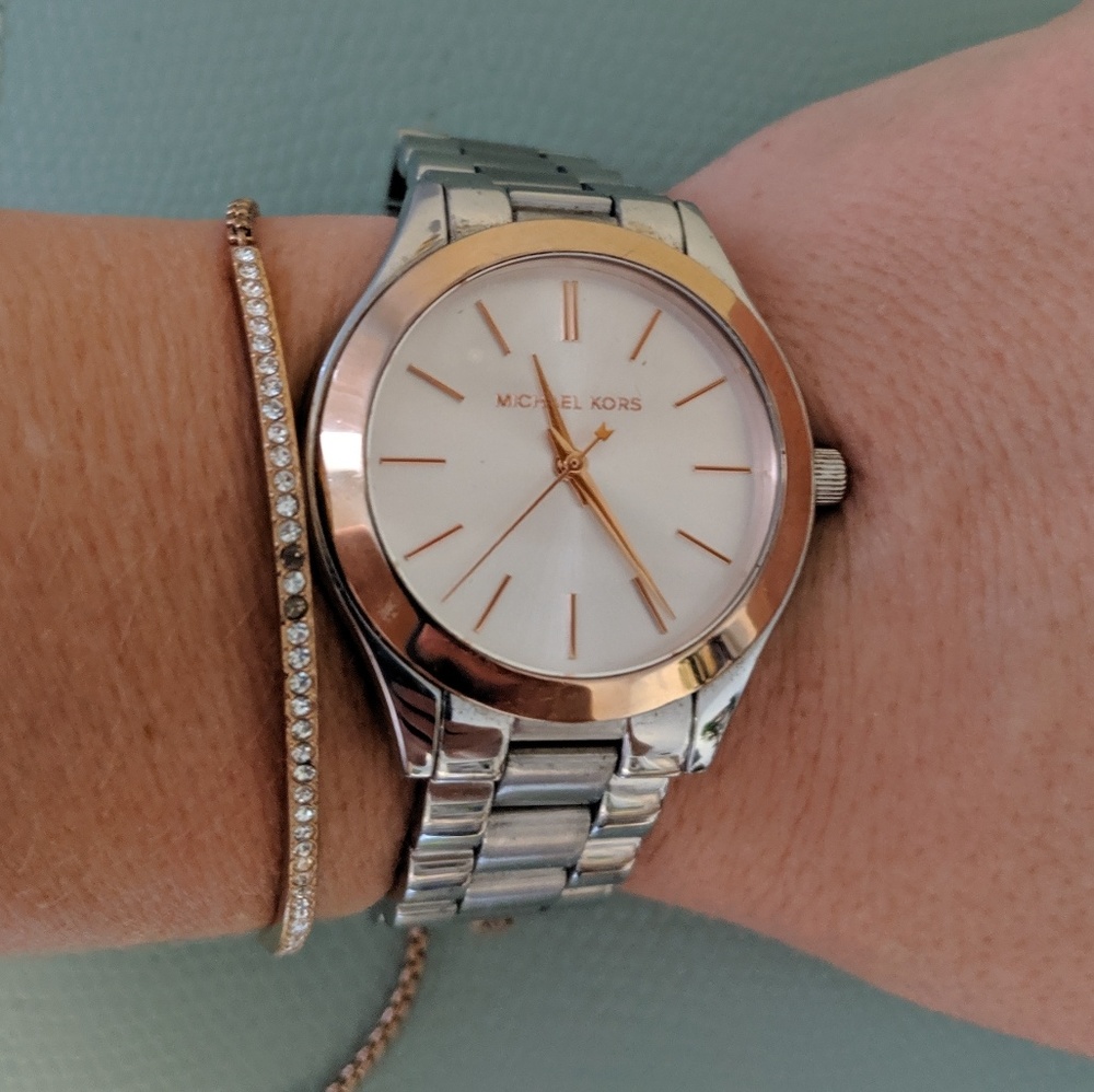 Michael Kors rose gold slider bracelet